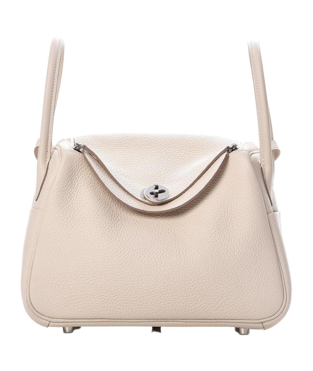 HERMES Белая кожаная сумка через плечо, фото 1