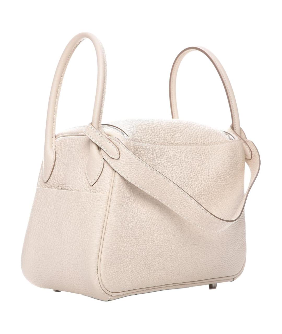 HERMES Белая кожаная сумка через плечо, фото 2