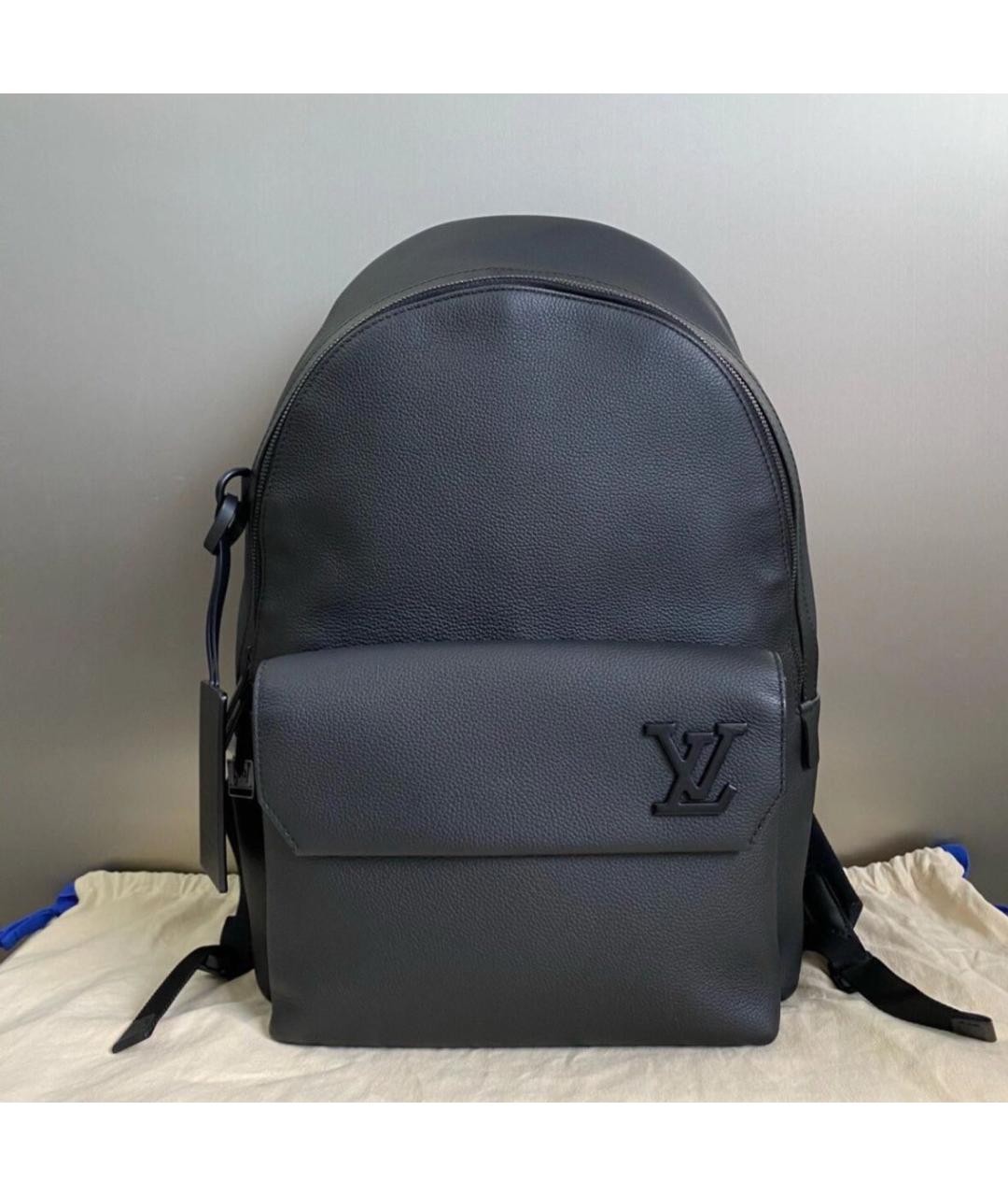 LOUIS VUITTON Черный кожаный рюкзак, фото 3