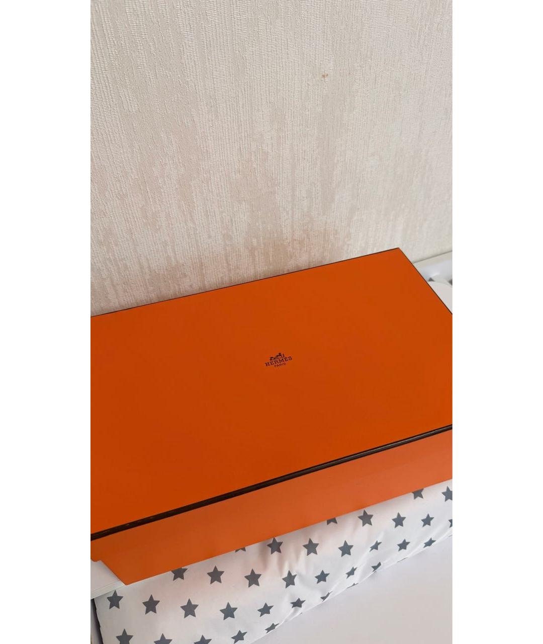 HERMES Черные кожаные кроссовки, фото 5