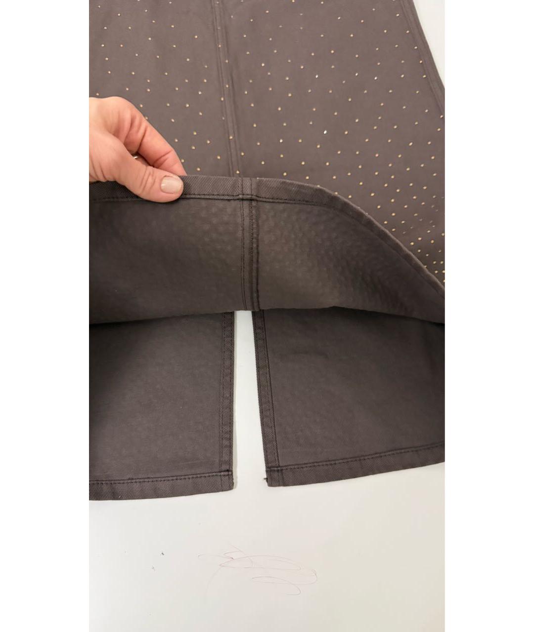 ROTATE Коричневая деним юбка миди, фото 4