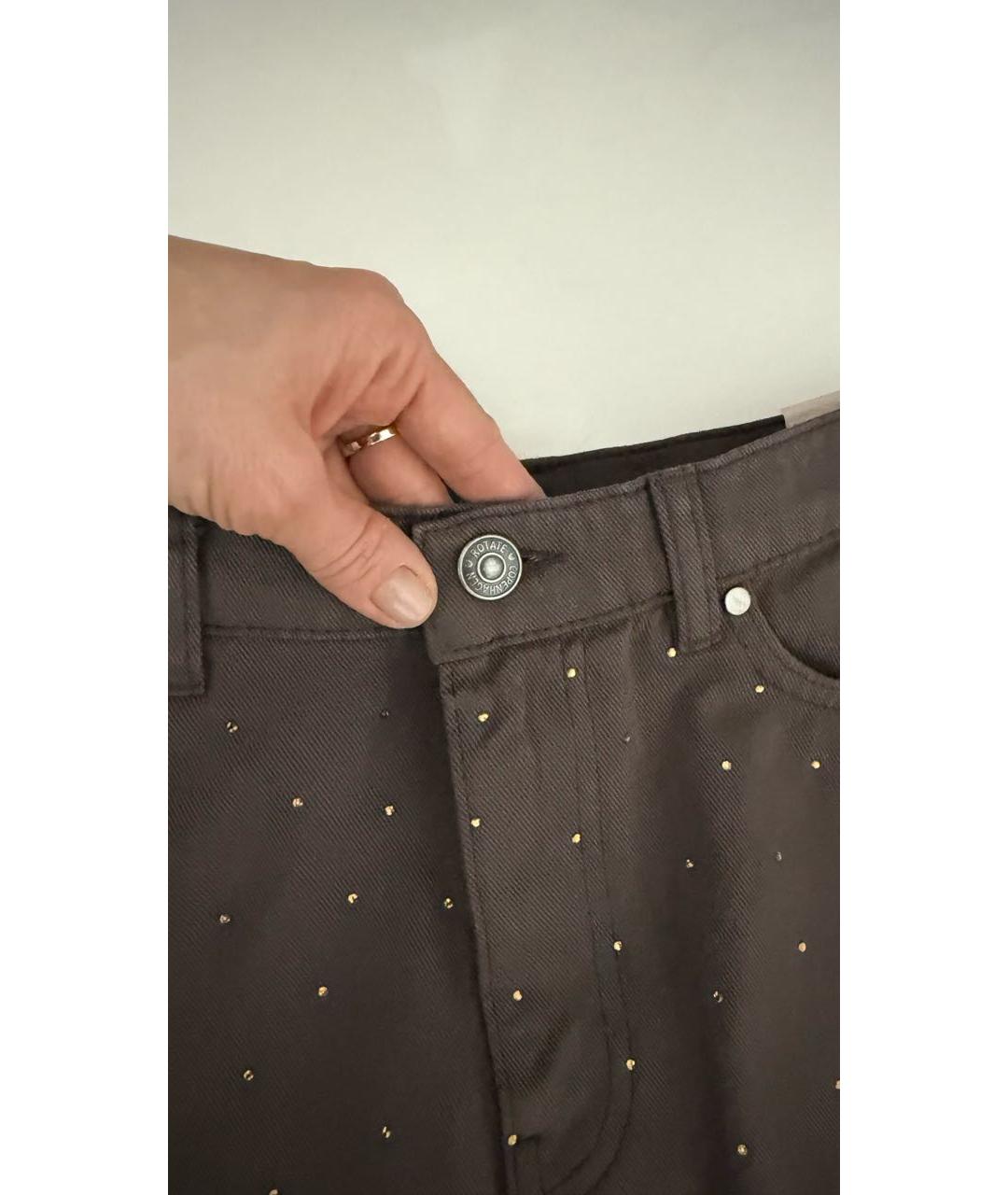 ROTATE Коричневая деним юбка миди, фото 5