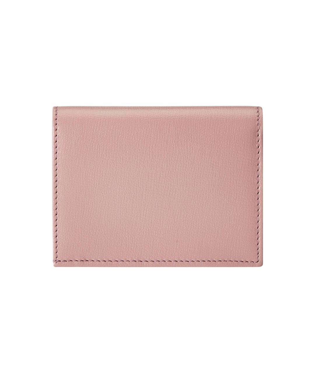 GUCCI Розовый кожаный кошелек, фото 3