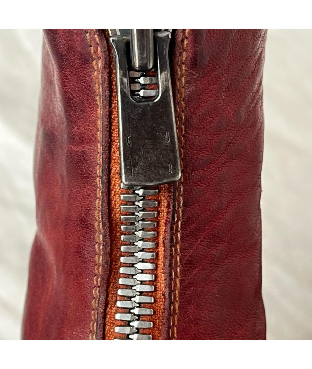 GUIDI Красные кожаные ботинки, фото 7