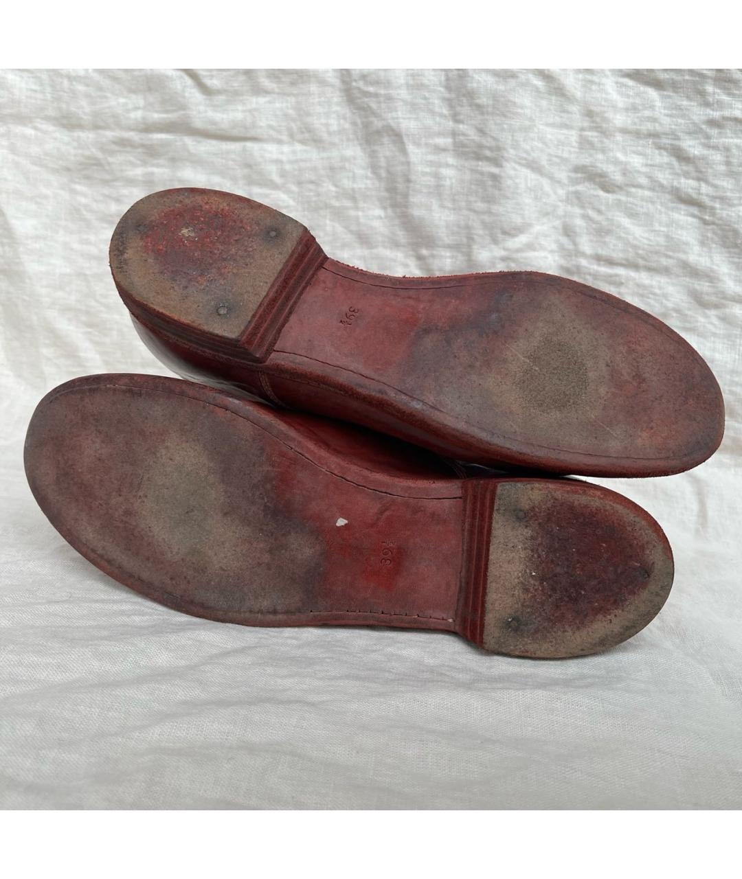 GUIDI Красные кожаные ботинки, фото 6