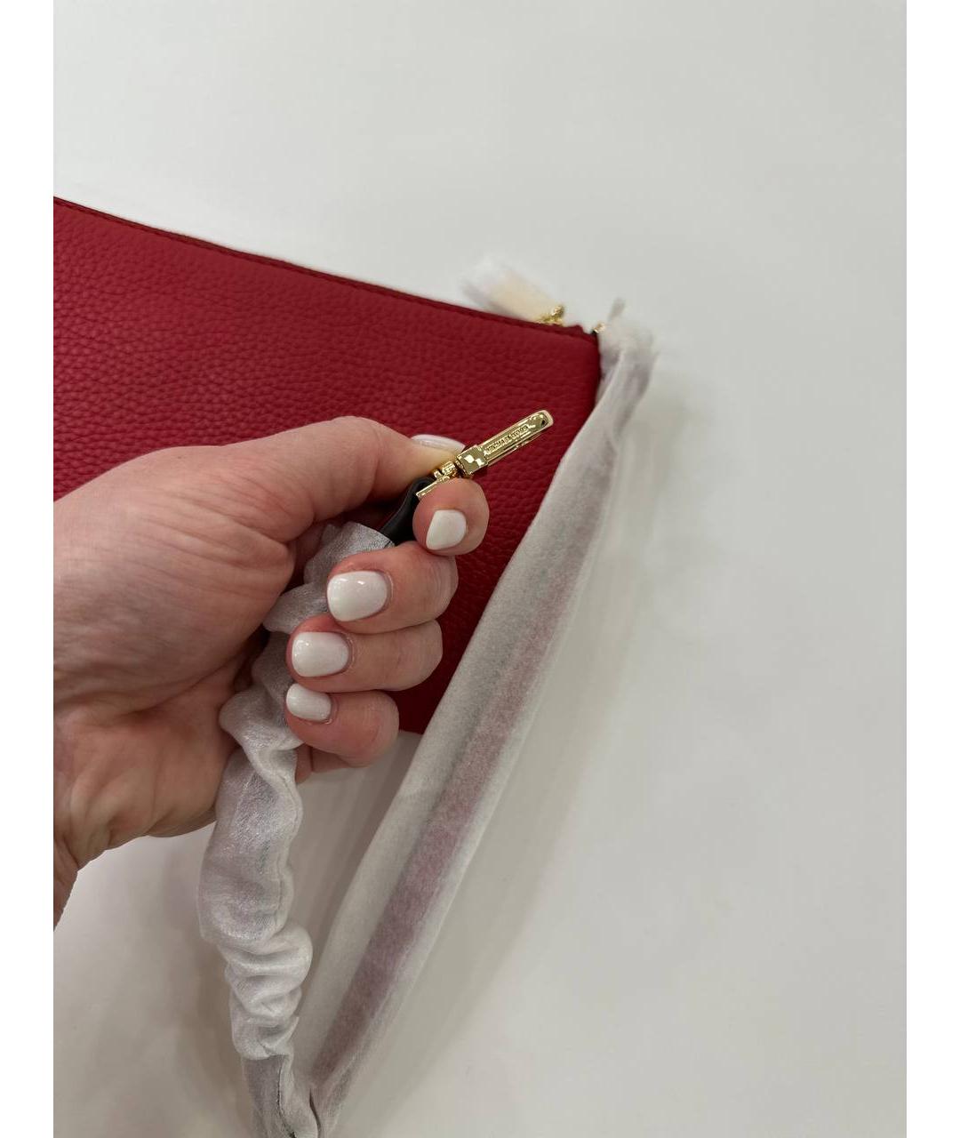 MICHAEL KORS Красный кожаный кошелек, фото 4