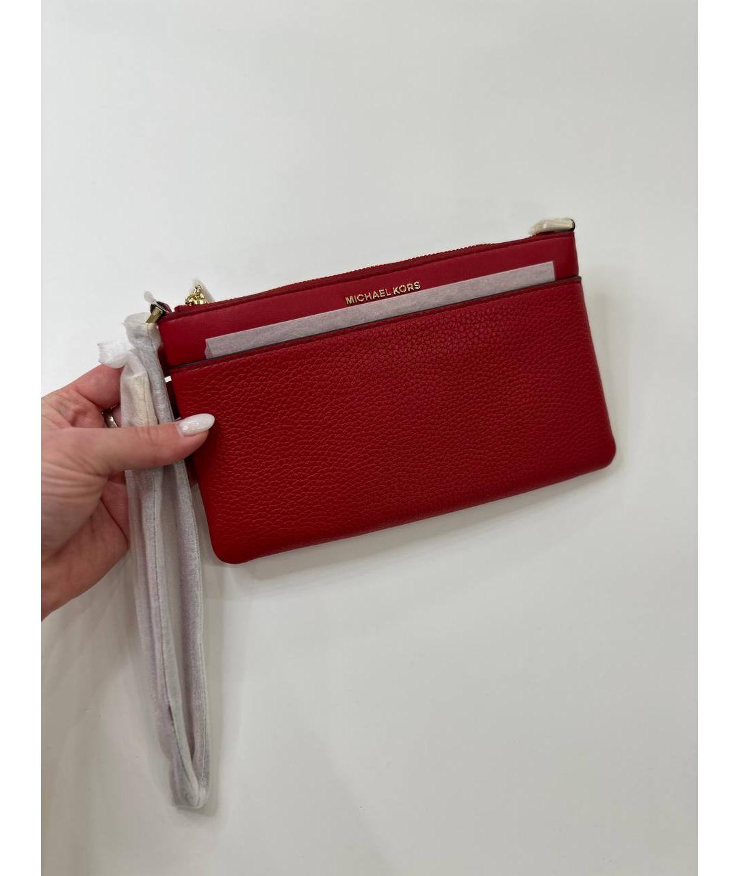 MICHAEL KORS Красный кожаный кошелек, фото 3