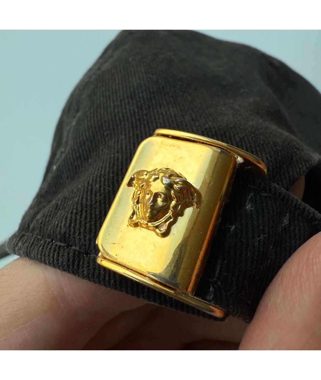 VERSACE Черная хлопковая кепка/бейсболка, фото 4