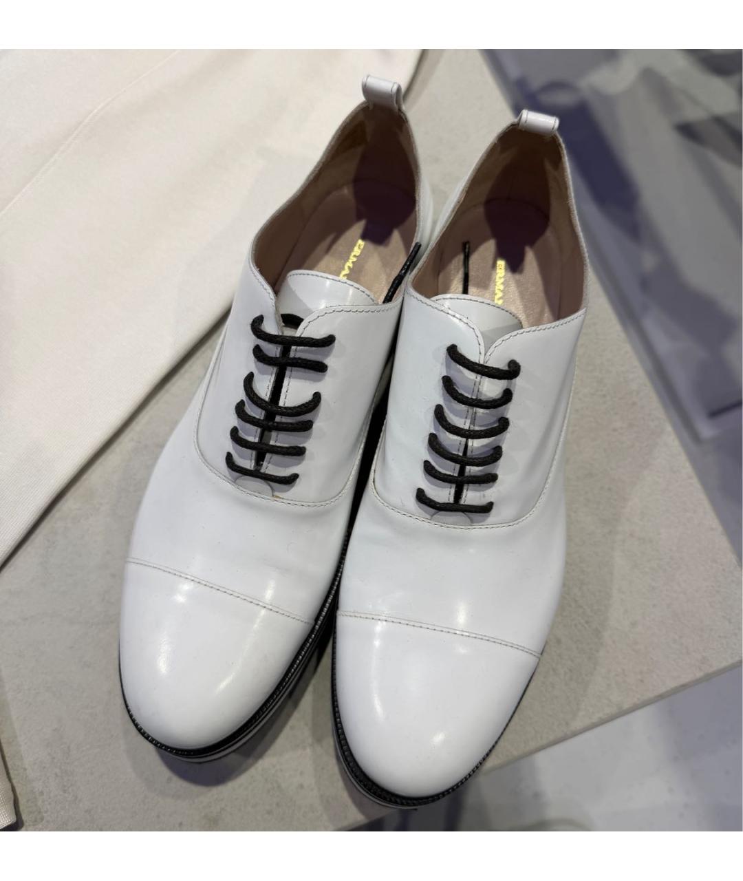 ERMANNO SCERVINO Белые кожаные брогги и оксфорды, фото 2