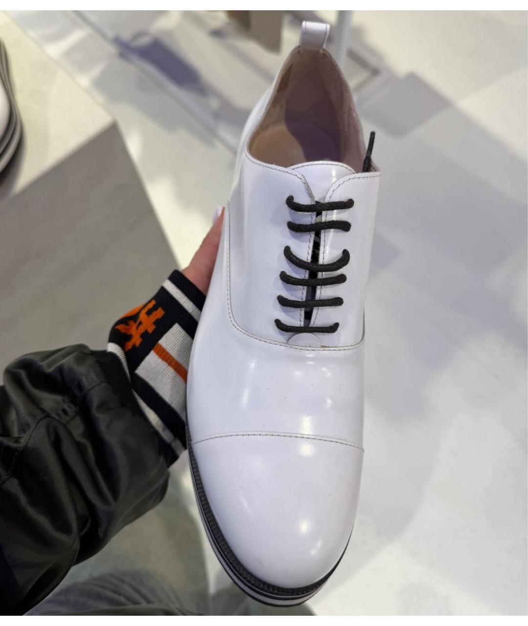 ERMANNO SCERVINO Белые кожаные брогги и оксфорды, фото 4