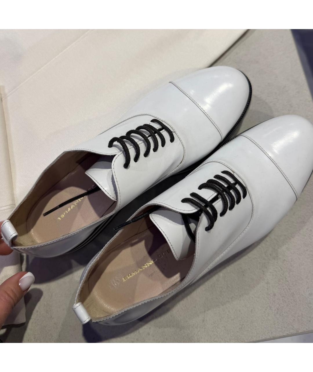 ERMANNO SCERVINO Белые кожаные брогги и оксфорды, фото 5