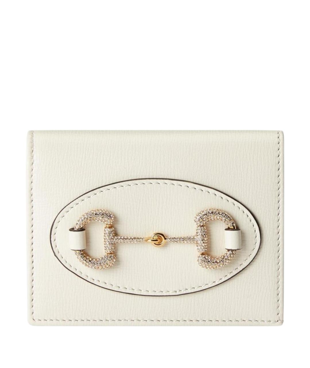 GUCCI Белый кожаный кошелек, фото 1