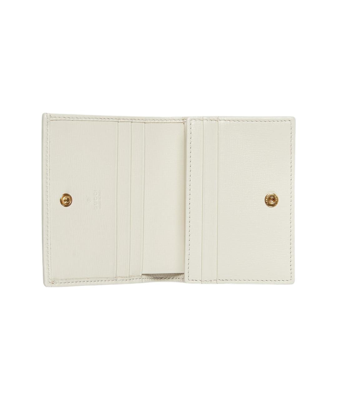 GUCCI Белый кожаный кошелек, фото 4