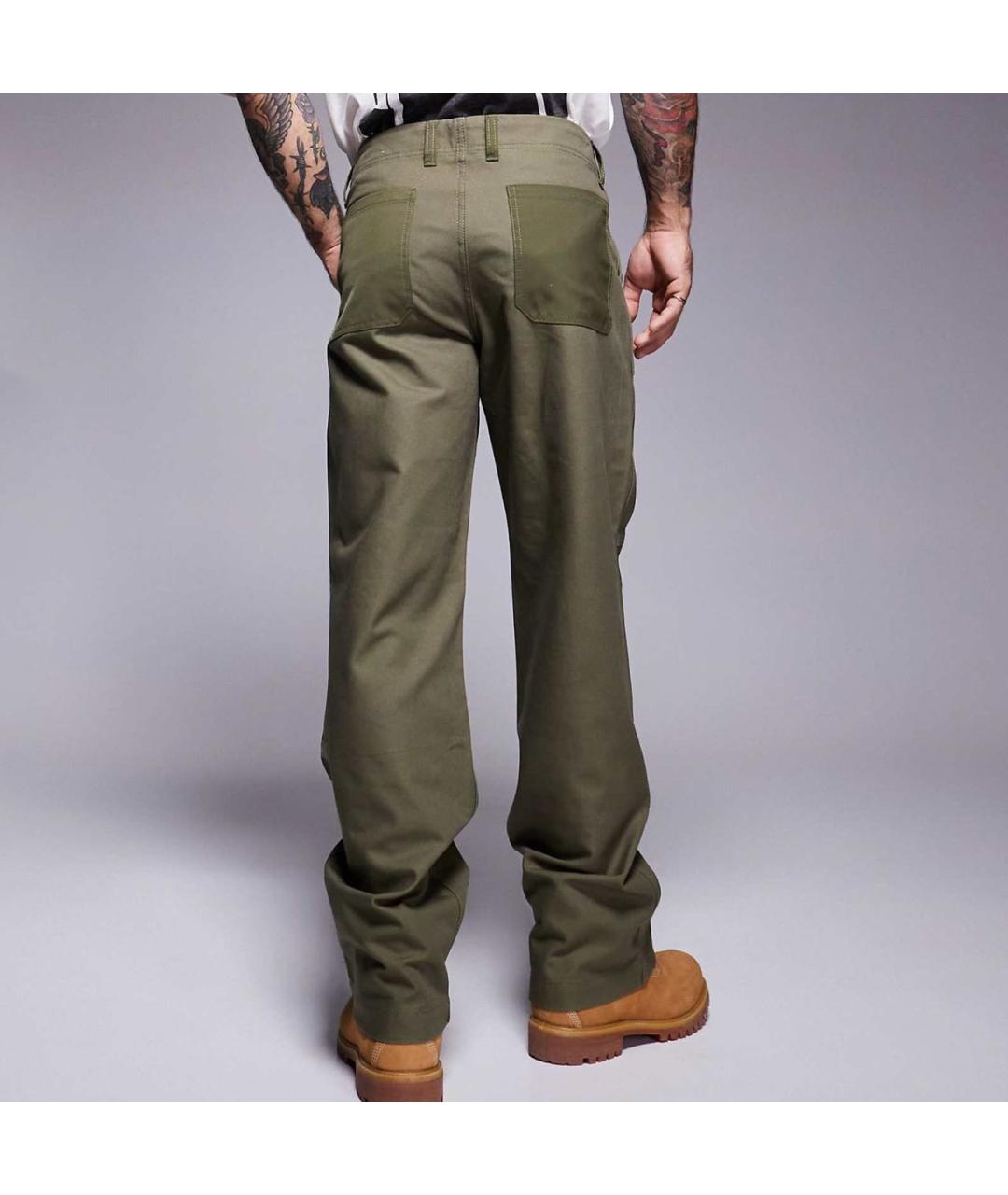 HUGO BOSS Хаки хлопковые повседневные брюки, фото 7