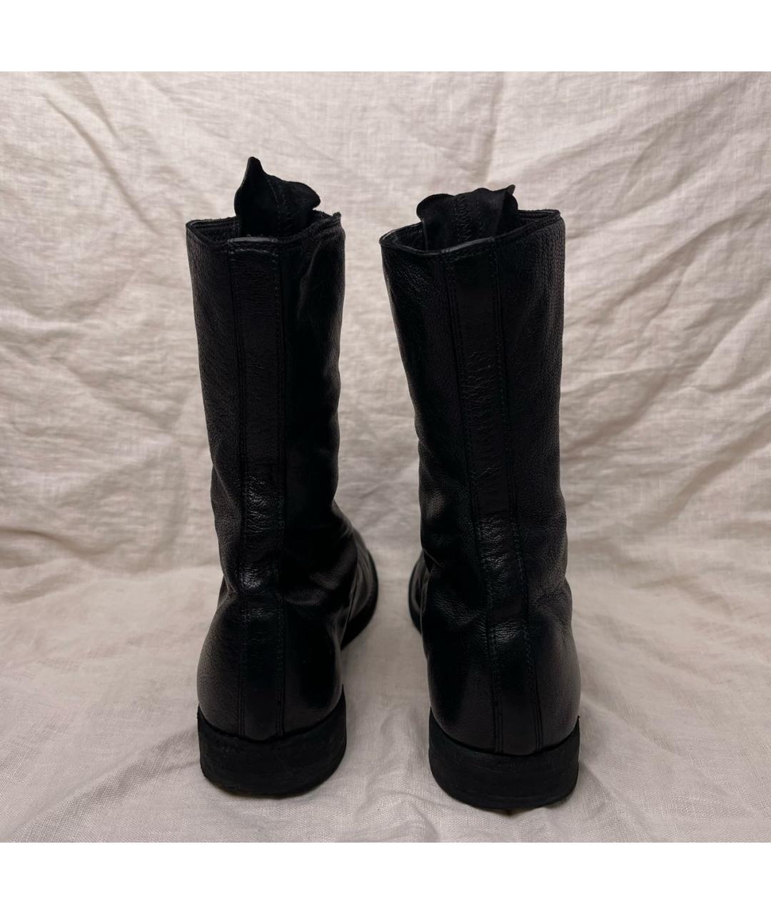 GUIDI Черные кожаные ботинки, фото 4