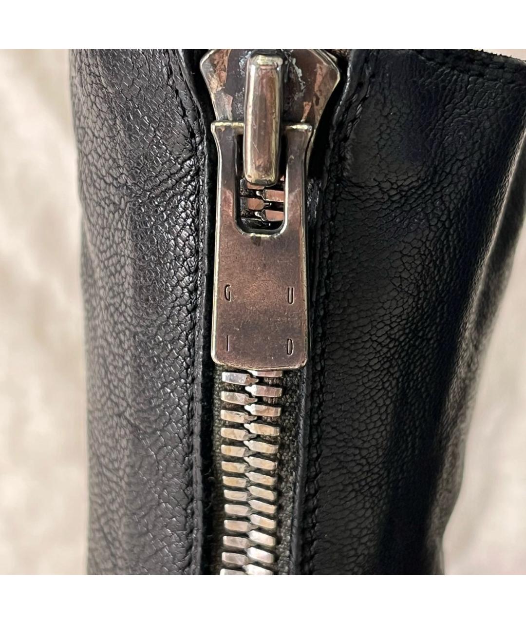 GUIDI Черные кожаные ботинки, фото 6