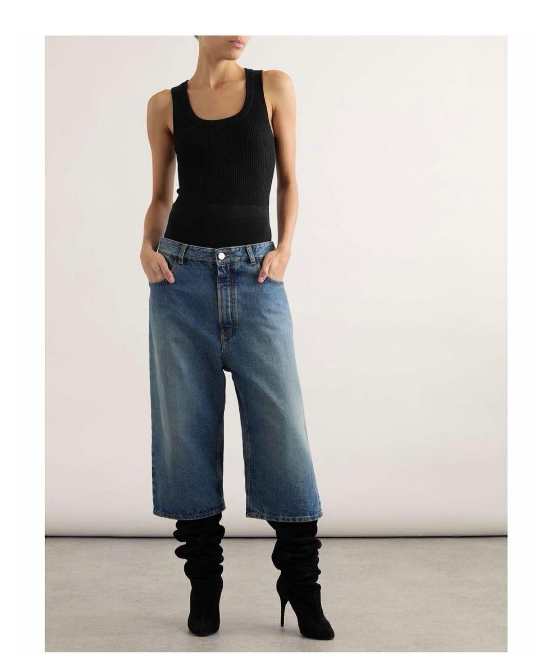 ALAIA Синие деним шорты, фото 4