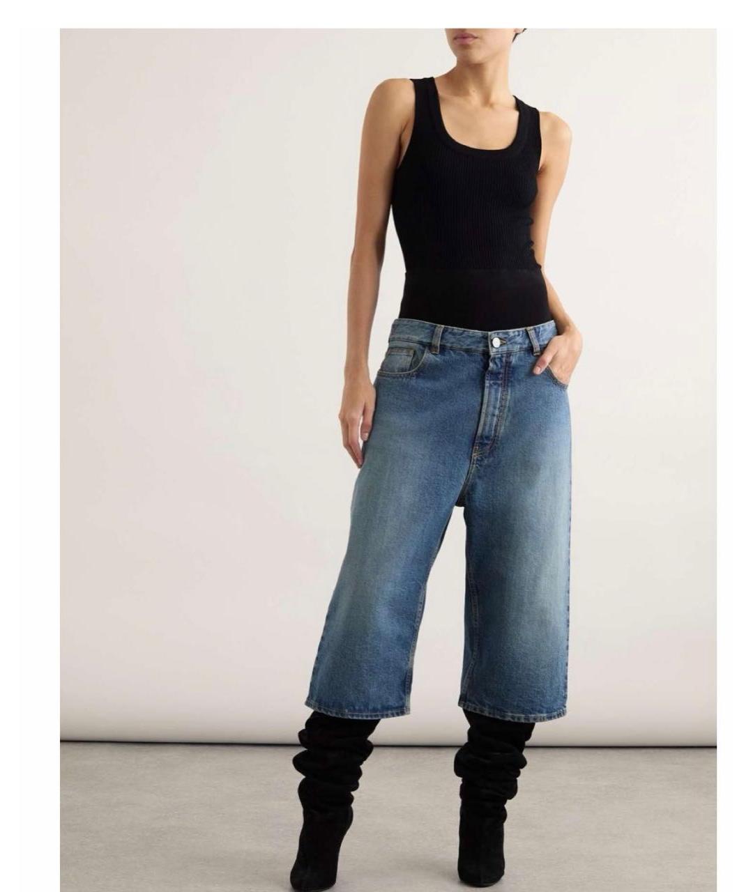 ALAIA Синие деним шорты, фото 5