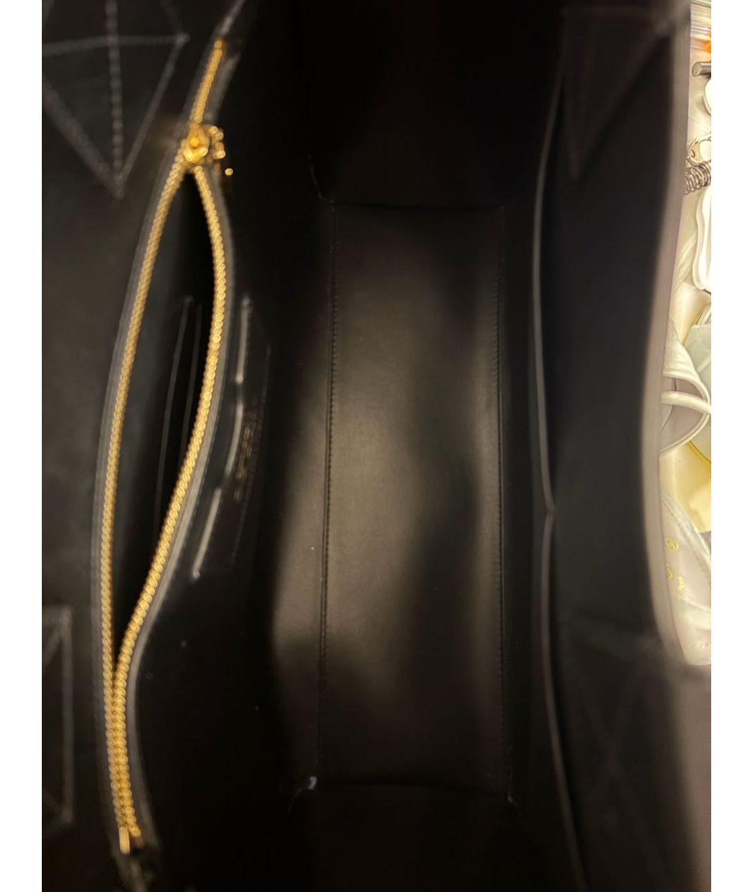 DOLCE&GABBANA Черная кожаная сумка тоут, фото 5