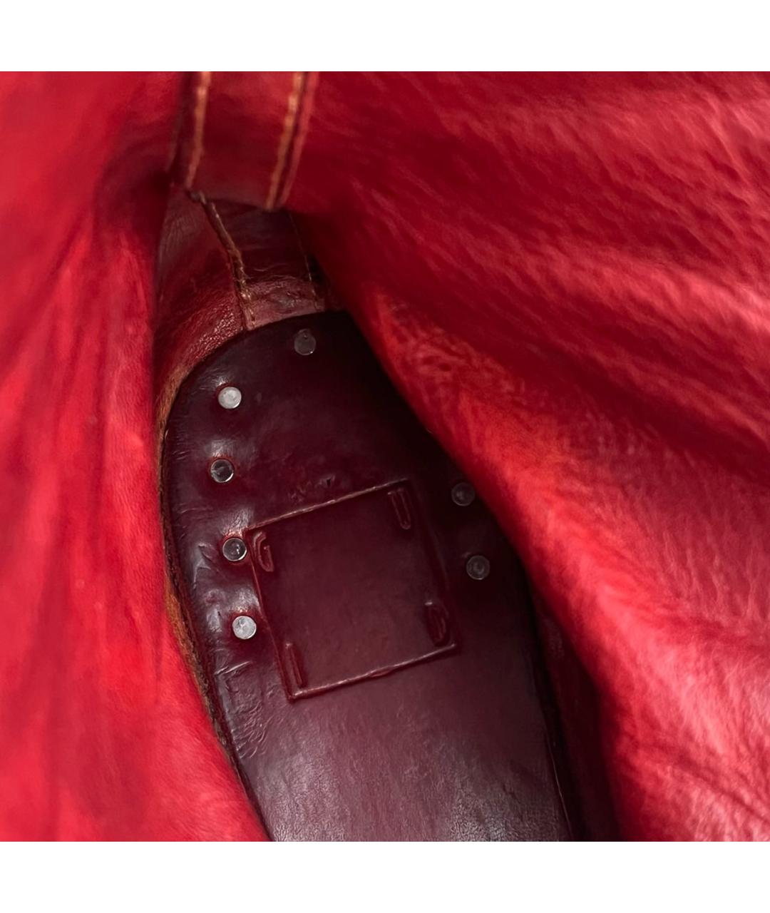 GUIDI Красные кожаные ботинки, фото 8