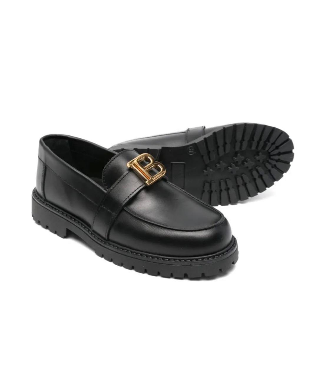 BALMAIN Черные кожаные лоферы, фото 5