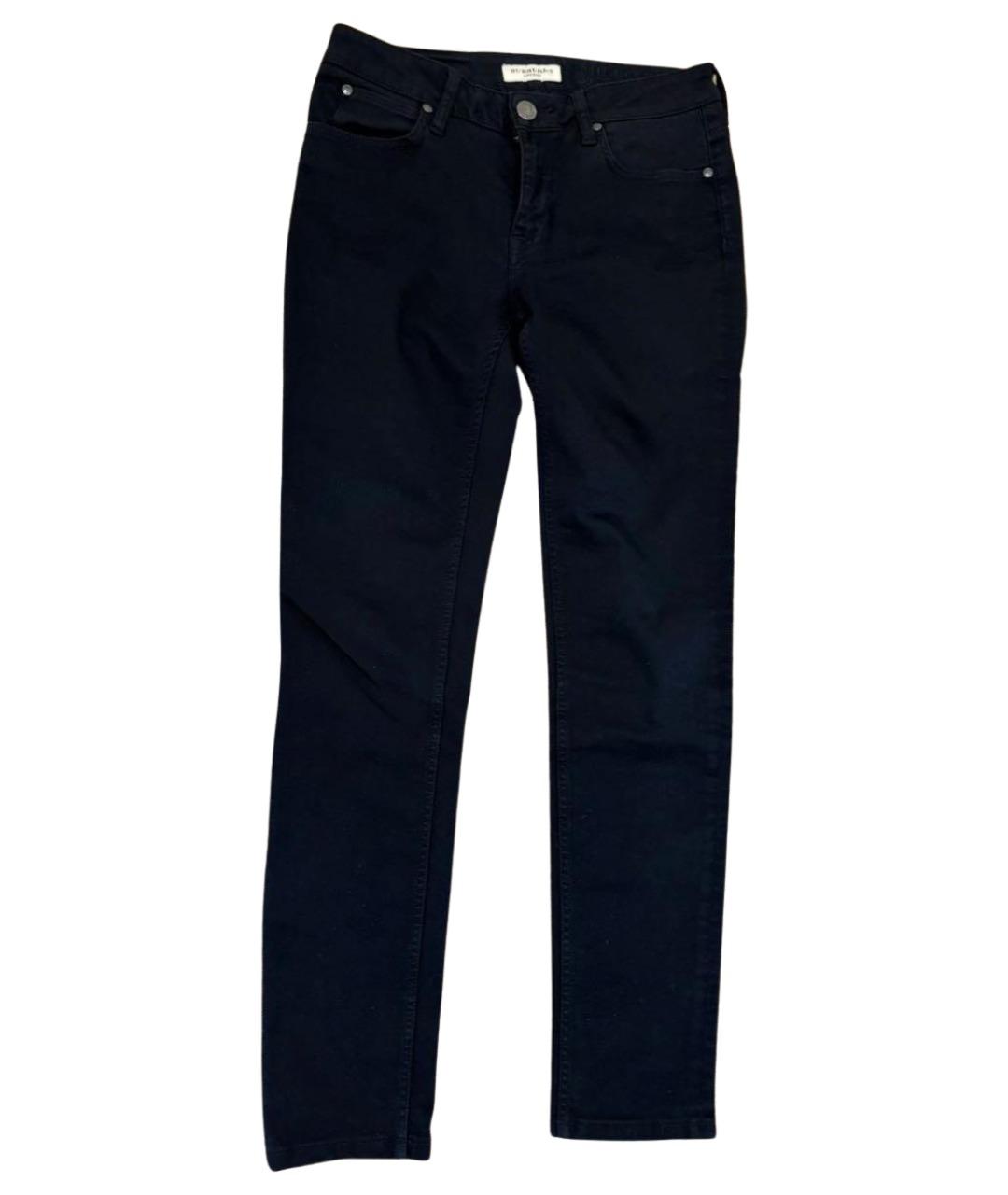 BURBERRY Черные хлопковые джинсы скинни, фото 1