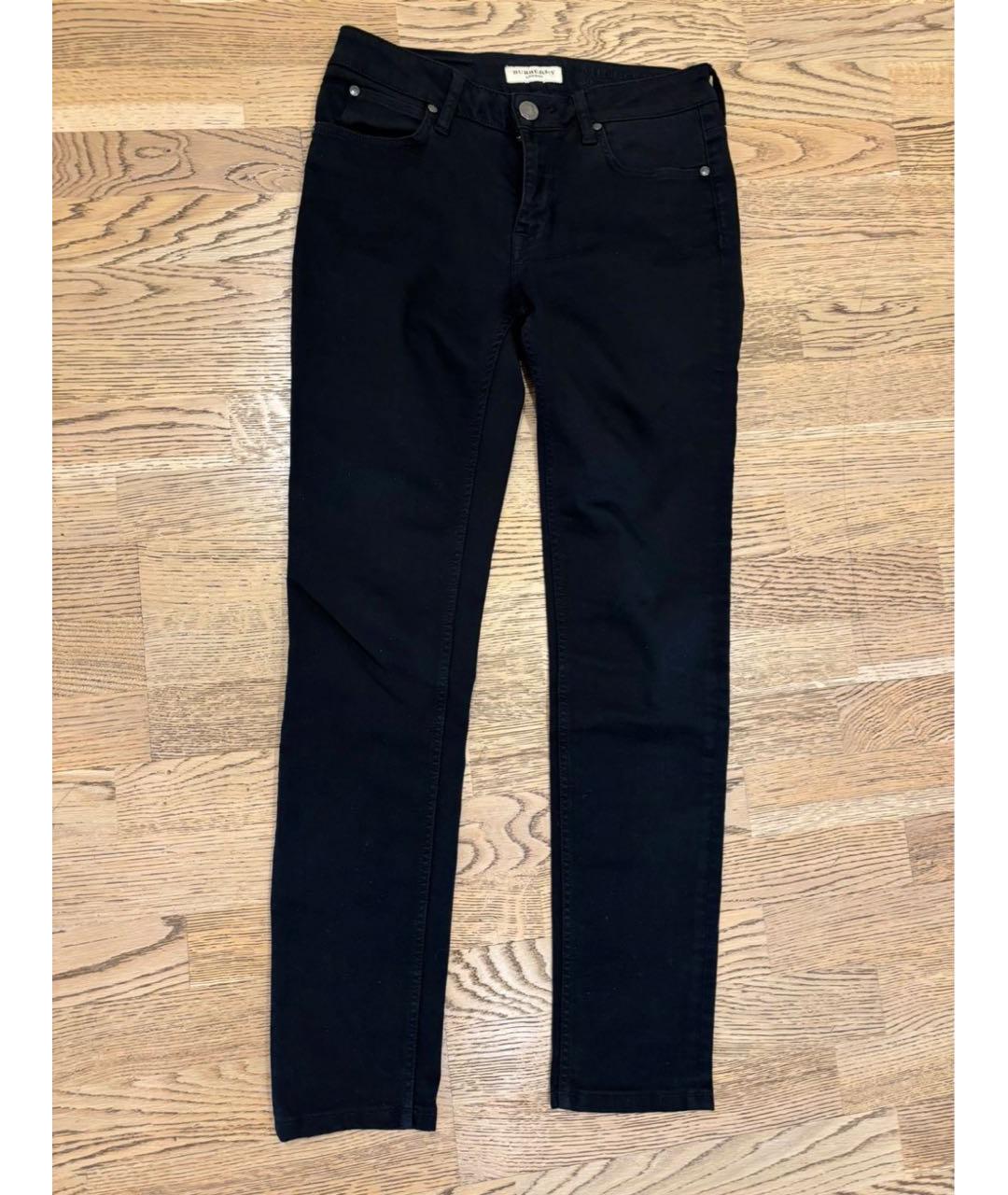 BURBERRY Черные хлопковые джинсы скинни, фото 3