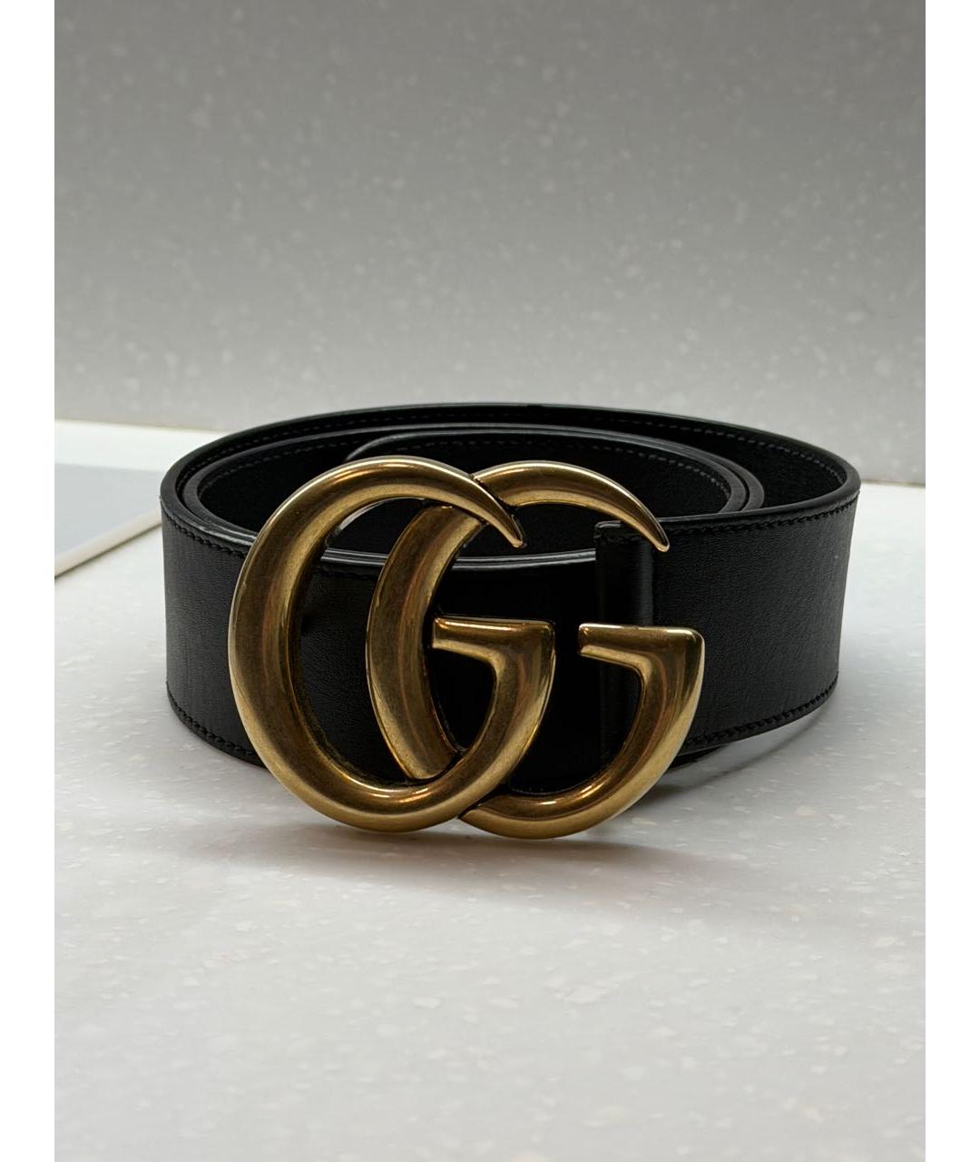 GUCCI Черный кожаный ремень, фото 5