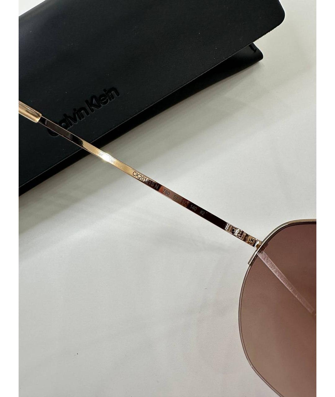 CALVIN KLEIN Розовые металлические солнцезащитные очки, фото 6