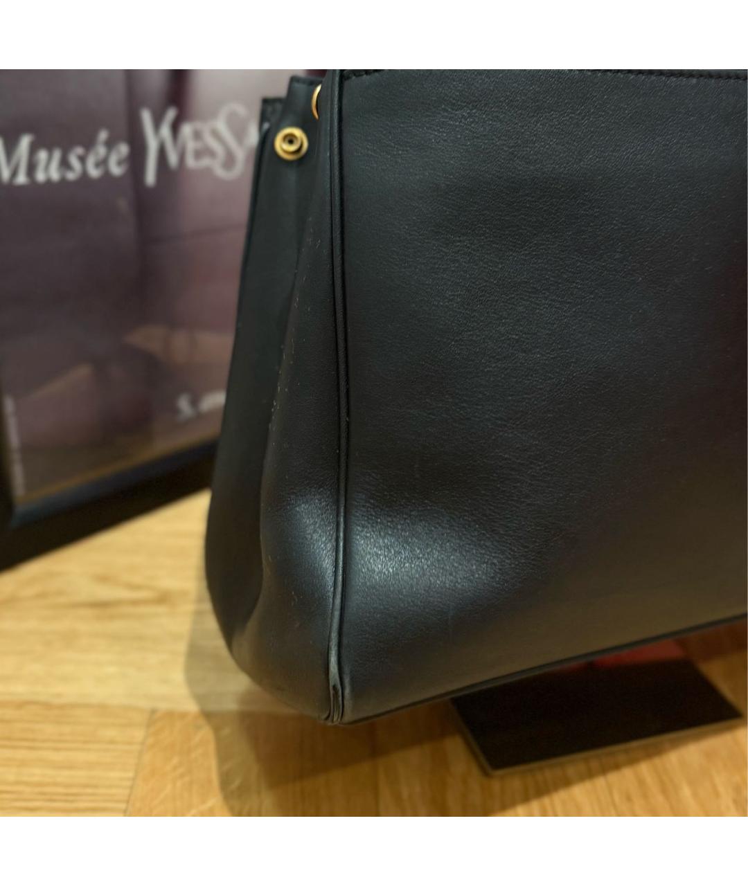 BALENCIAGA Черная кожаная сумка через плечо, фото 3