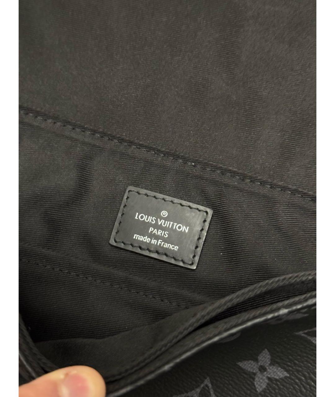 LOUIS VUITTON Антрацитовая барсетка, фото 5