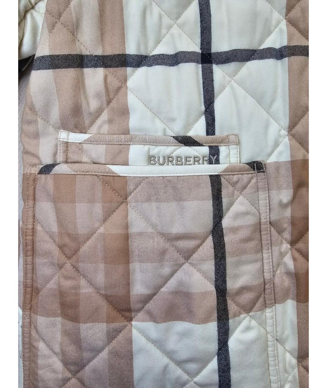 BURBERRY Бежевая полиэстеровая куртка, фото 5