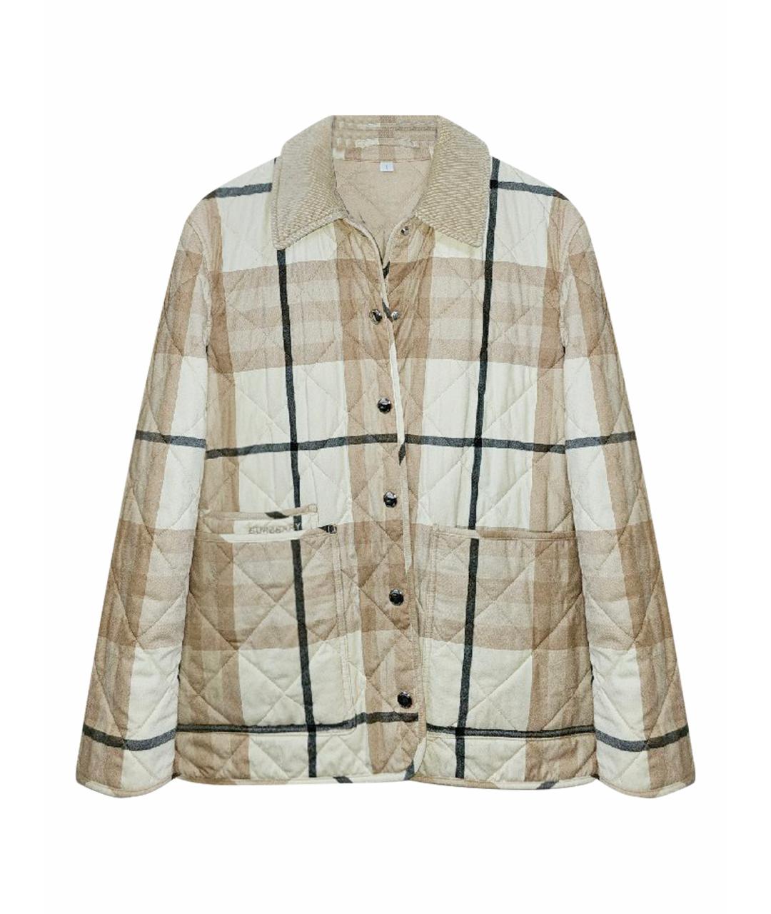 BURBERRY Бежевая полиэстеровая куртка, фото 1