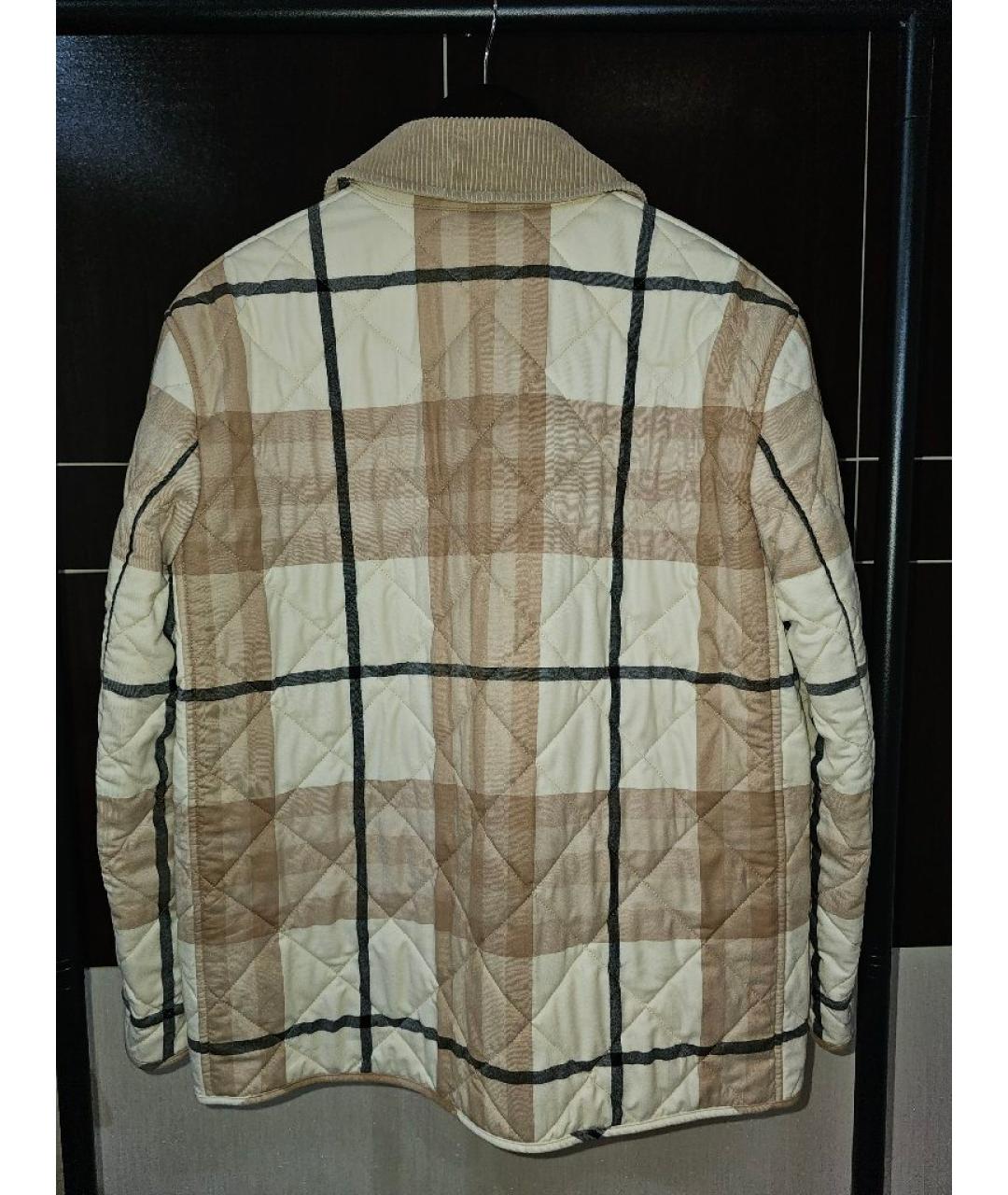 BURBERRY Бежевая полиэстеровая куртка, фото 2