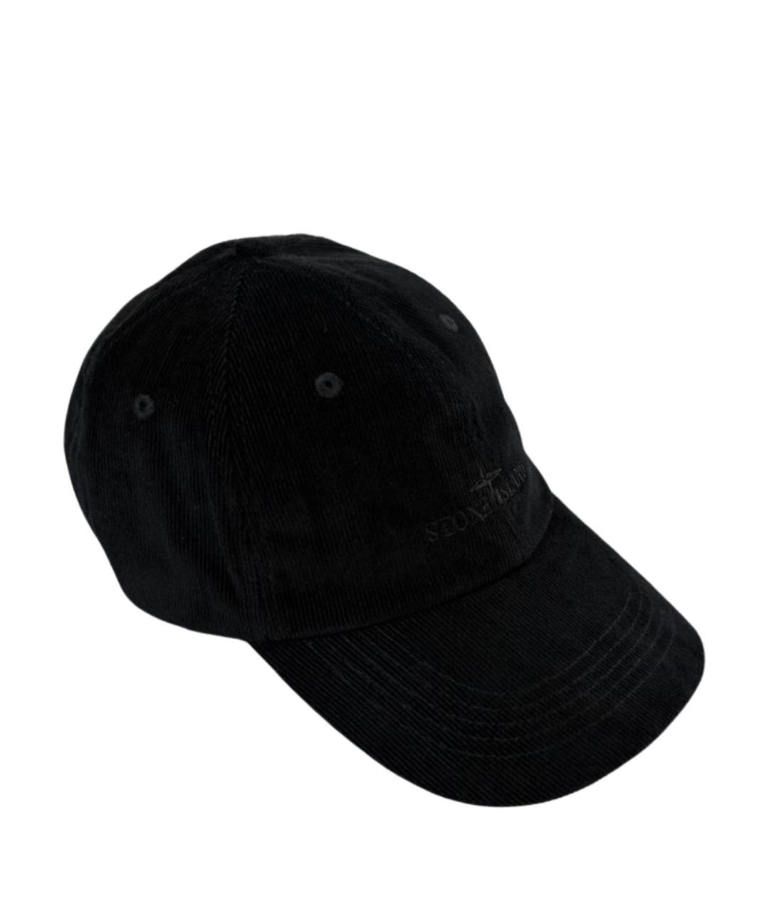 STONE ISLAND Черная хлопковая кепка/бейсболка, фото 1