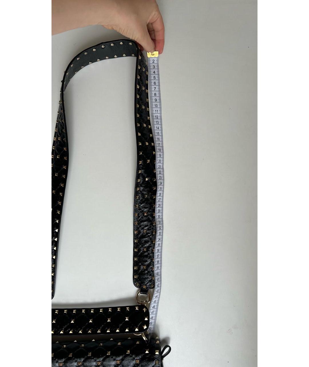 VALENTINO Черная сумка с короткими ручками из лакированной кожи, фото 8