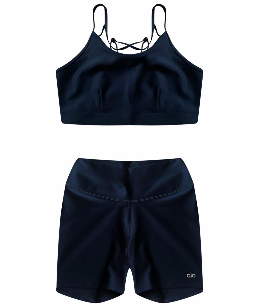 ALO YOGA Темно-синий полиэстеровый спортивные костюмы, фото 1