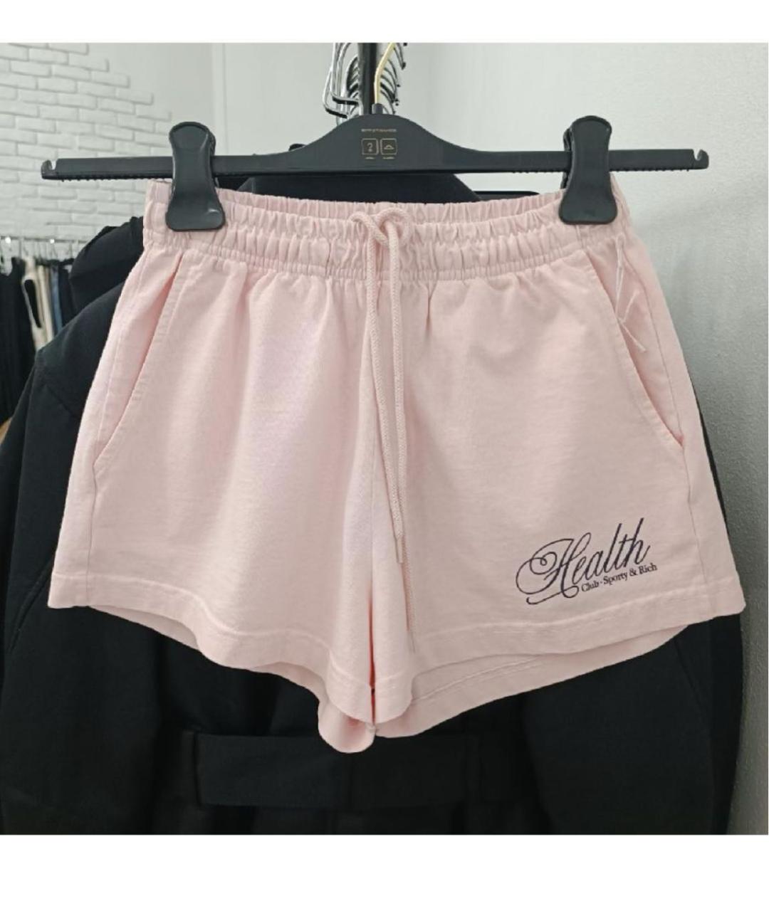SPORTY AND RICH Розовые хлопковые шорты, фото 4
