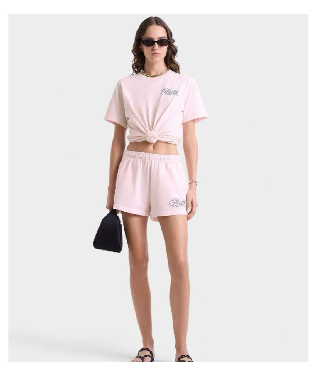 SPORTY AND RICH Розовые хлопковые шорты, фото 5