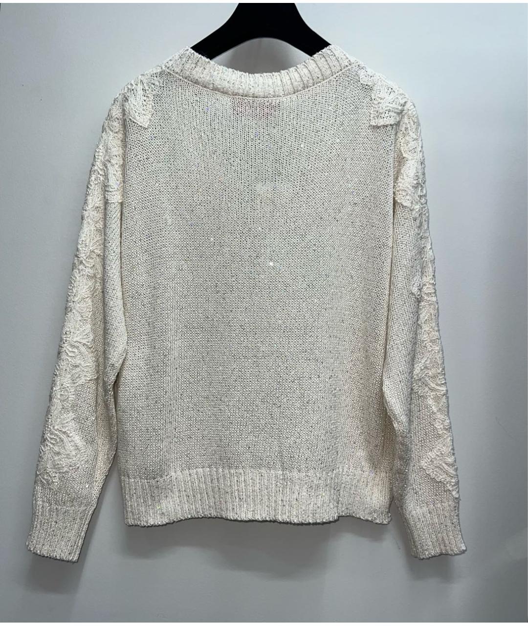 ERMANNO SCERVINO Бежевый хлопковый джемпер / свитер, фото 6