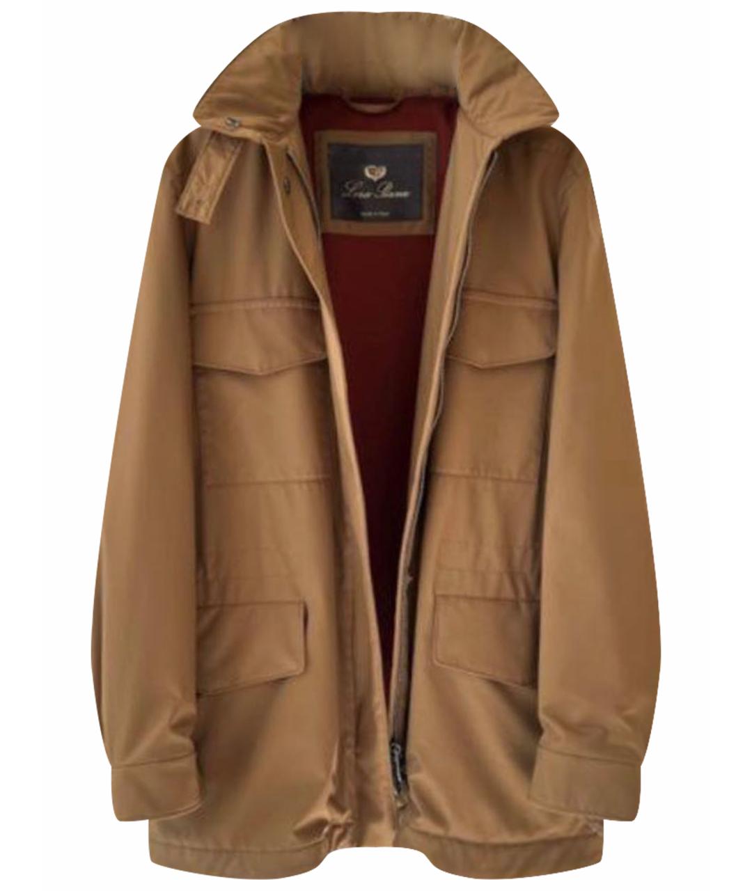 LORO PIANA Коричневая полиамидовая куртка, фото 1