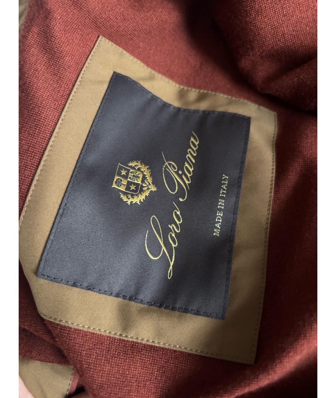 LORO PIANA Коричневая полиамидовая куртка, фото 2