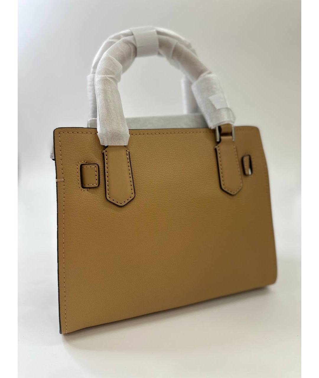 MICHAEL KORS Коричневая кожаная сумка с короткими ручками, фото 6