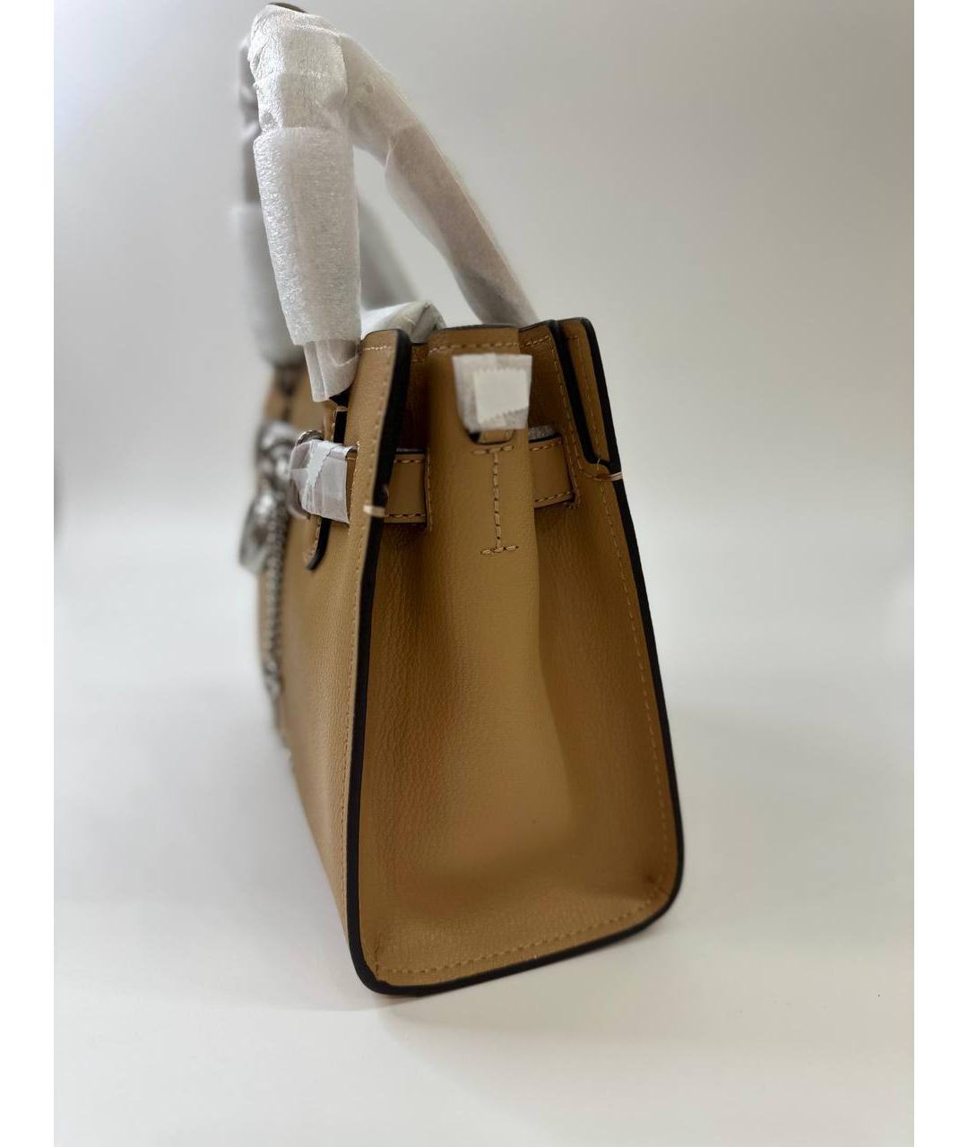 MICHAEL KORS Коричневая кожаная сумка с короткими ручками, фото 5