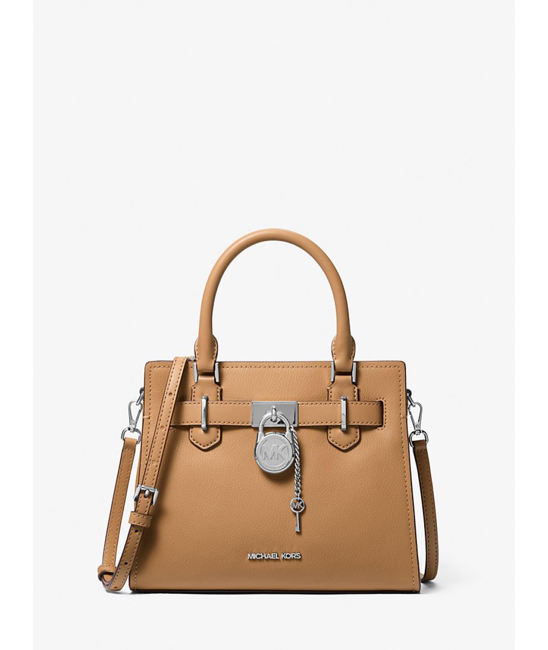 MICHAEL KORS Коричневая кожаная сумка с короткими ручками, фото 8