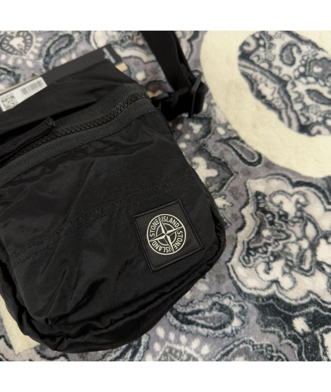 STONE ISLAND Черная сумка на плечо, фото 2
