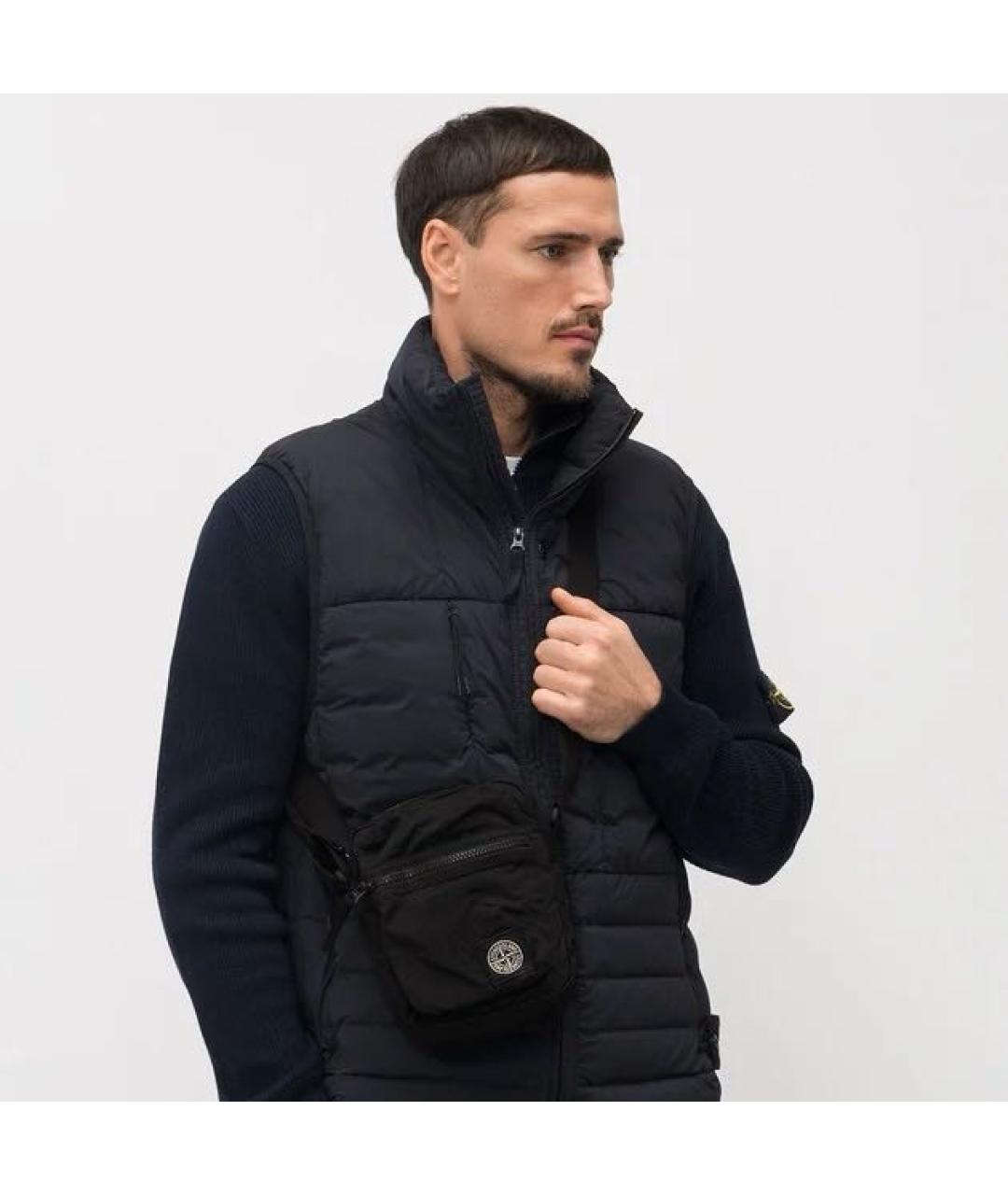 STONE ISLAND Черная сумка на плечо, фото 5