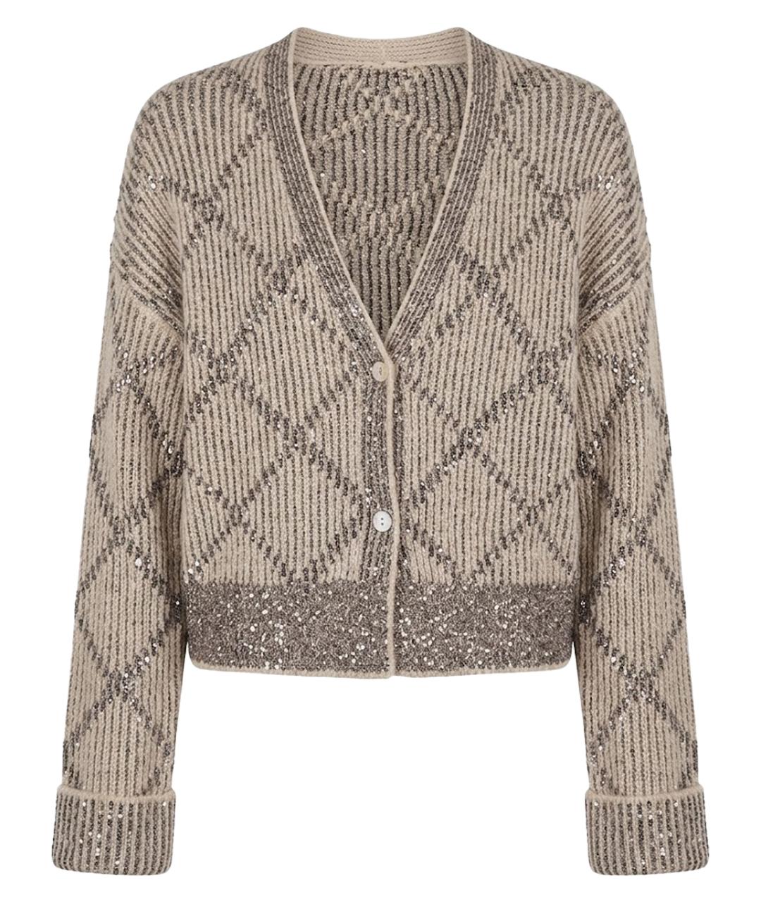 PESERICO Коричневый вискозный кардиган, фото 1