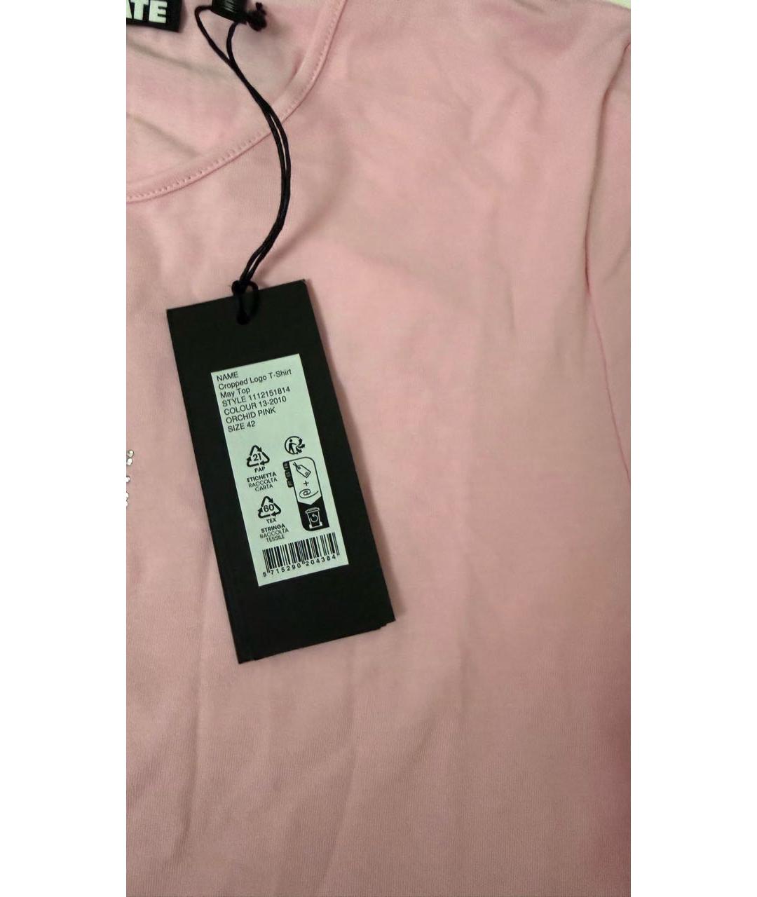 ROTATE Розовая хлопковая футболка, фото 5