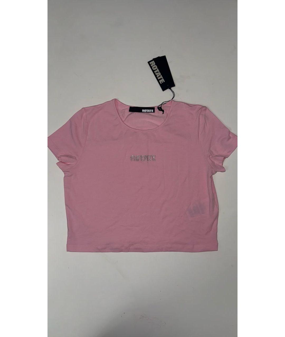 ROTATE Розовая хлопковая футболка, фото 2
